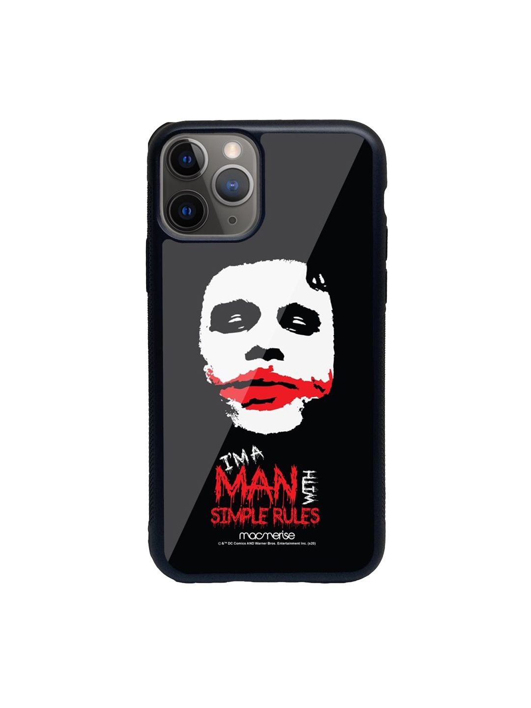 

macmerise Black Man With Simple Rules iPhone 11 Pro Max Mobile Phone Case