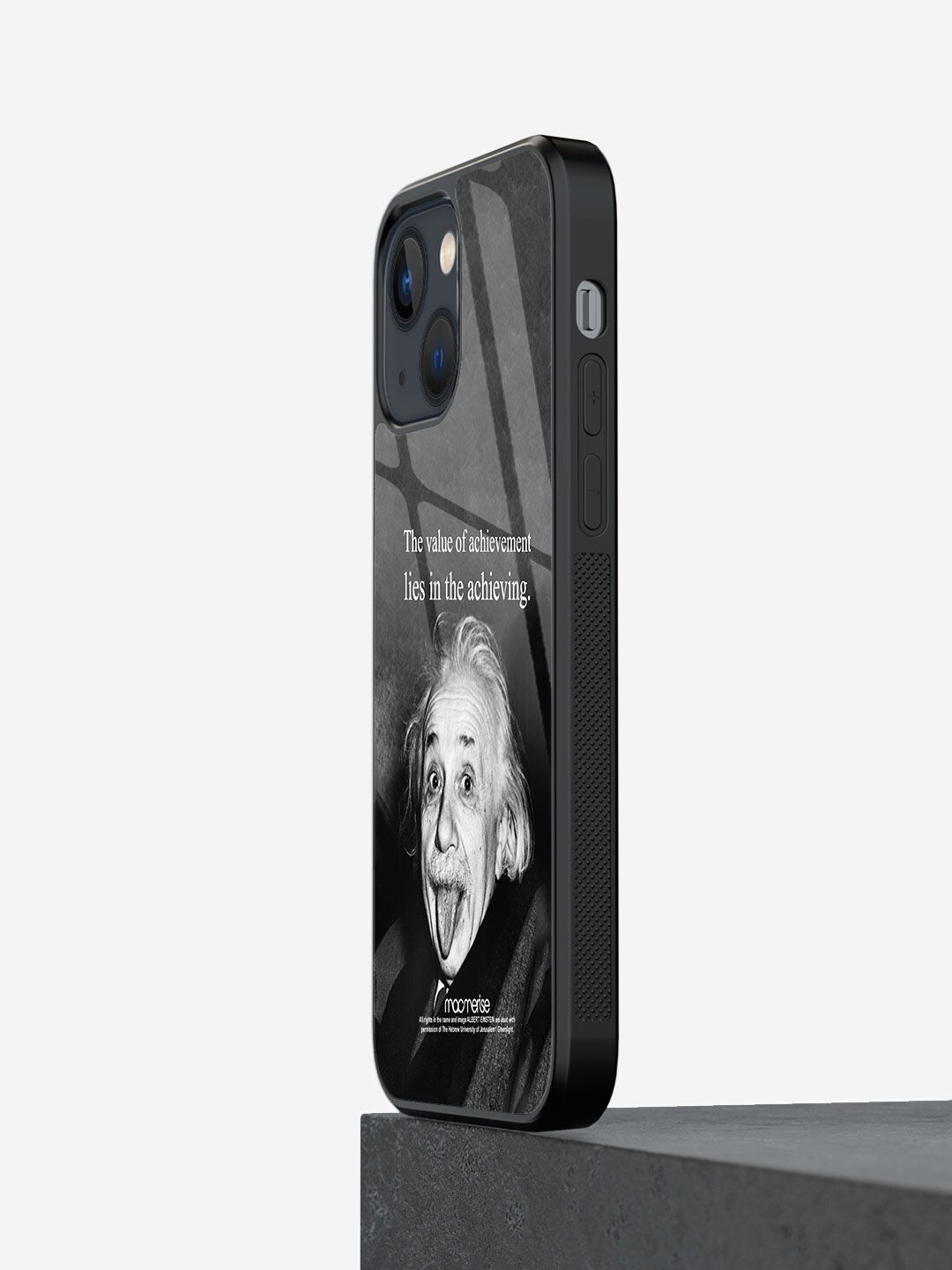 

macmerise Black Printed Achieving Albert Einstein Glass Iphone 13 Phone Case