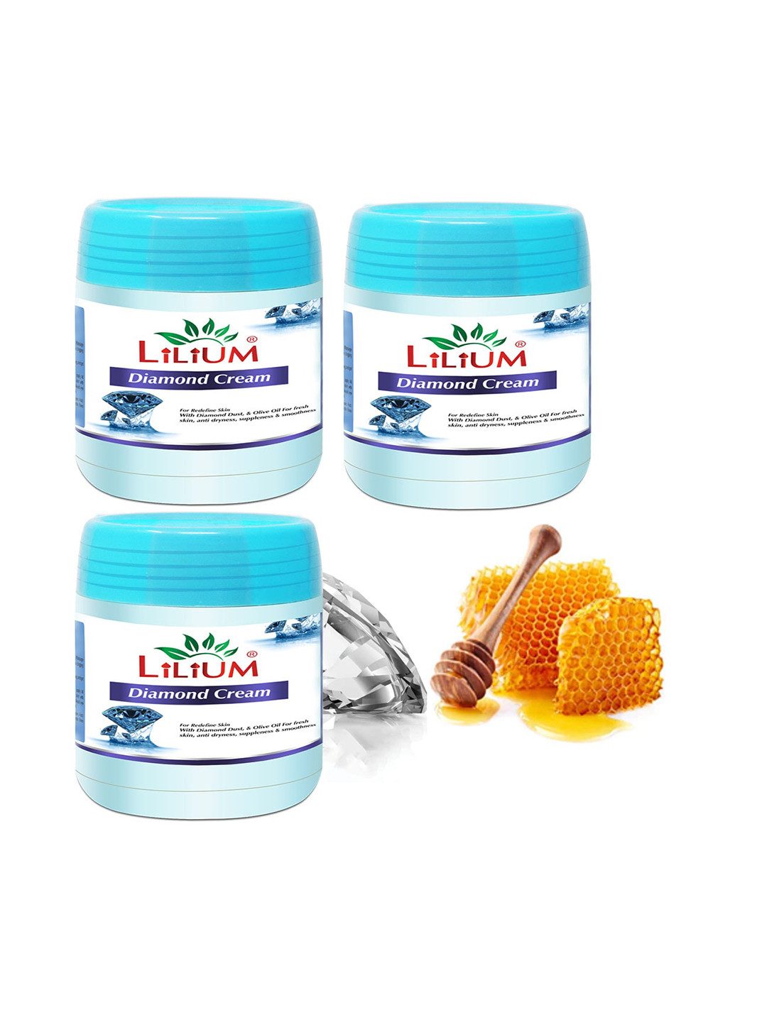 

Lilium Set Of 3 Massage Cream With Diamond-500ml Each, Na