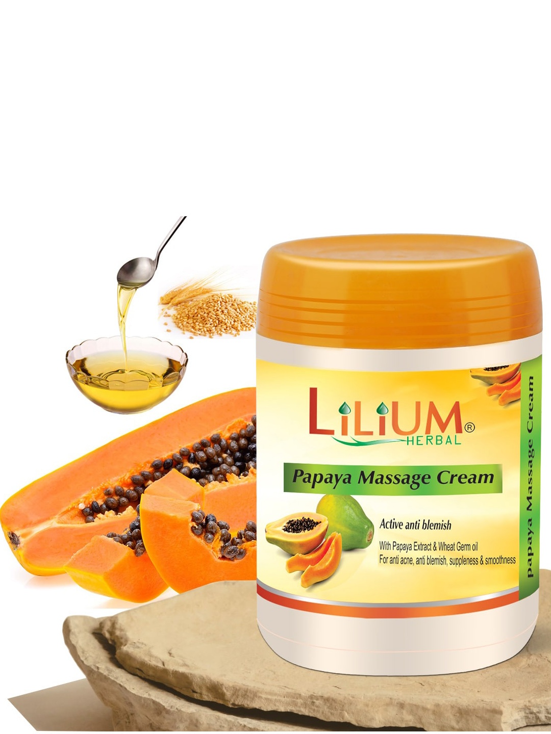 

Lilium Set Of 2 Papaya Massage Cream 900gm, Na