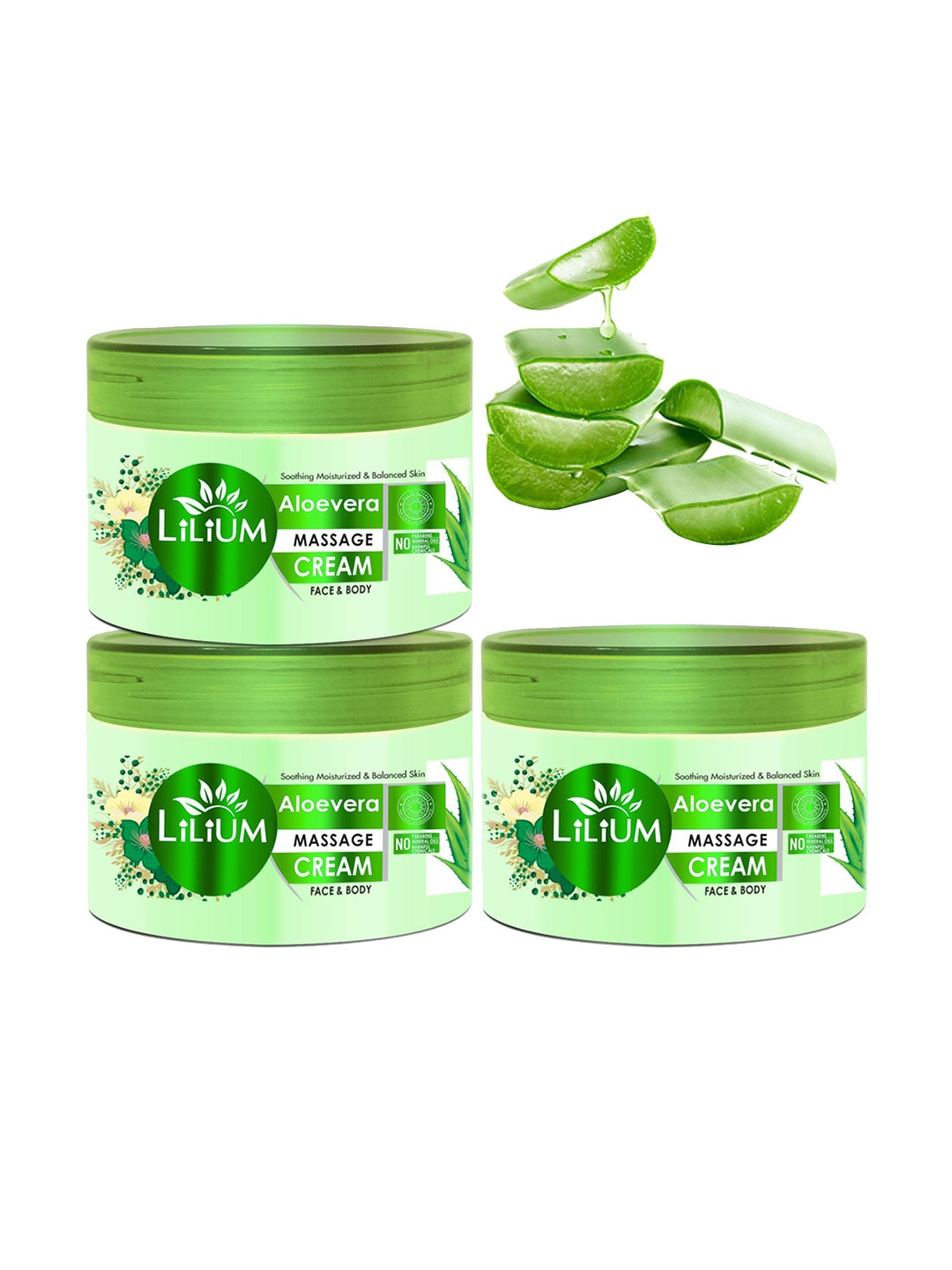 

Lilium Set Of 3 Aloe Vera Massage Cream 250gm, Na