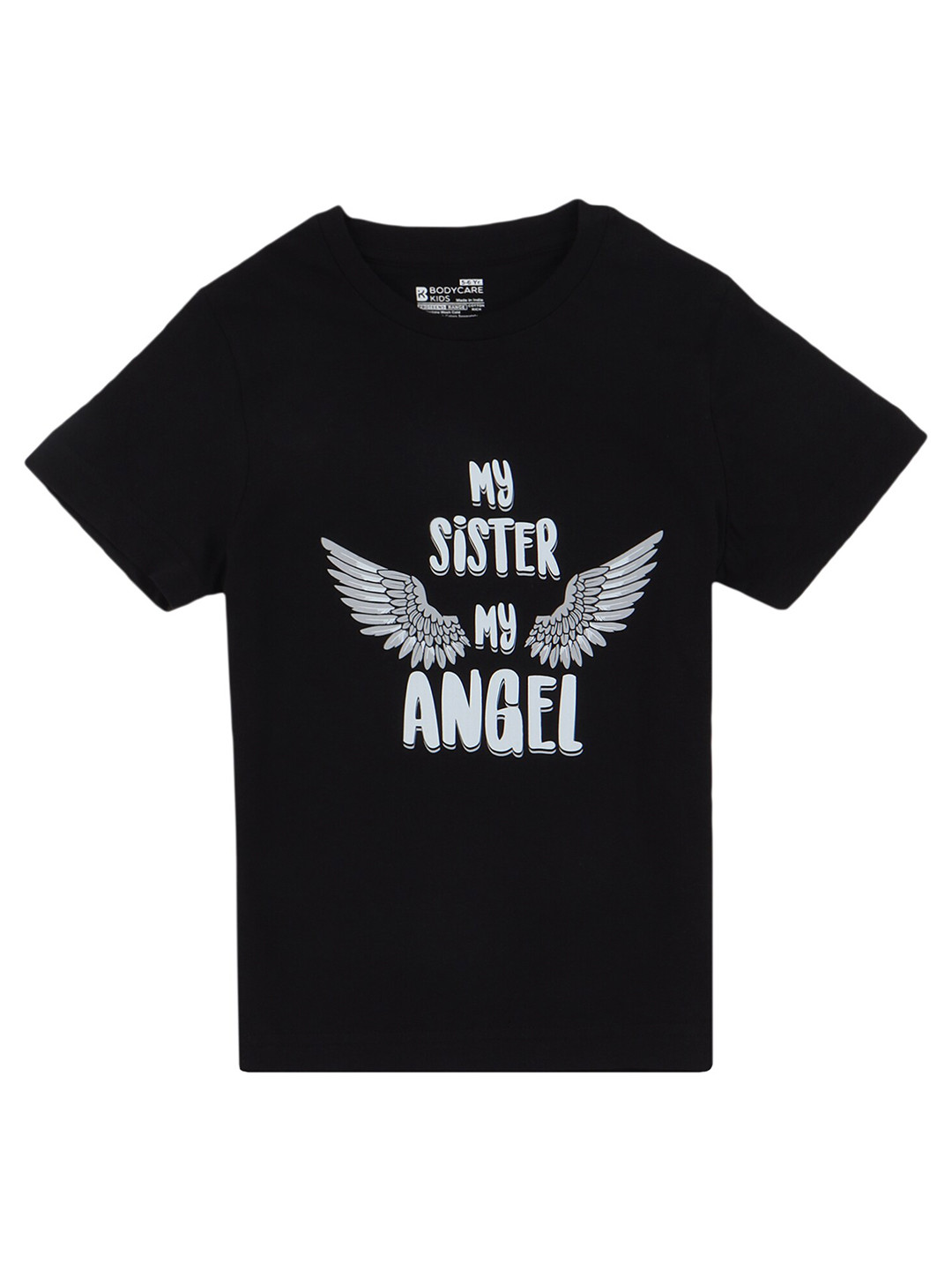 

PROTEENS Boys Black Typography Printed T-shirt