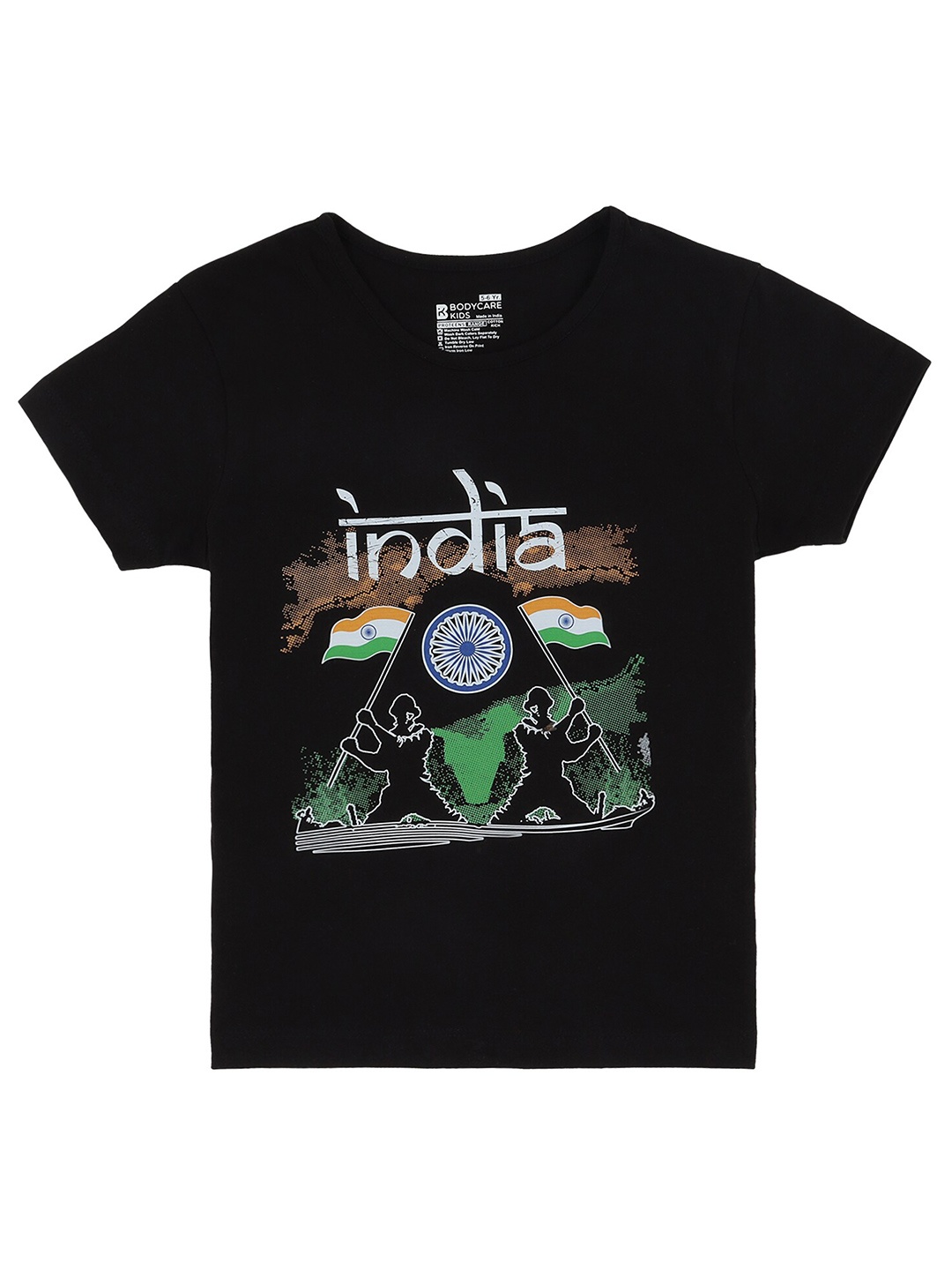 

PROTEENS Girls Black Printed T-shirt