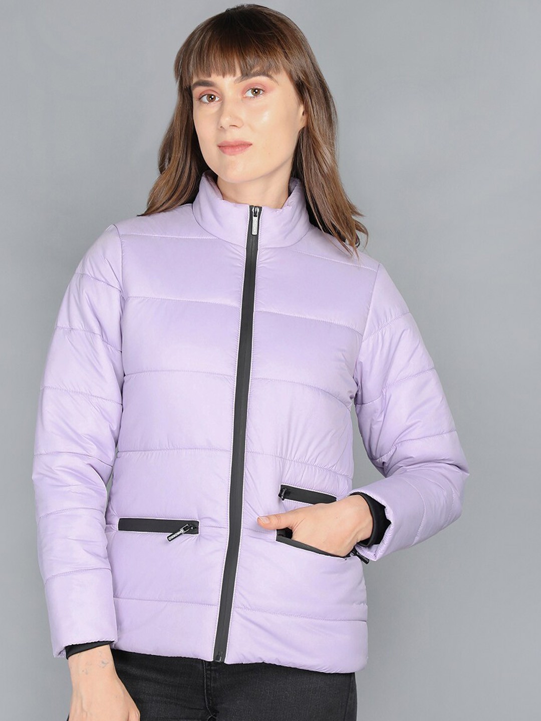 

CHKOKKO Women Purple Lightweight Outdoor Puffer Jacket
