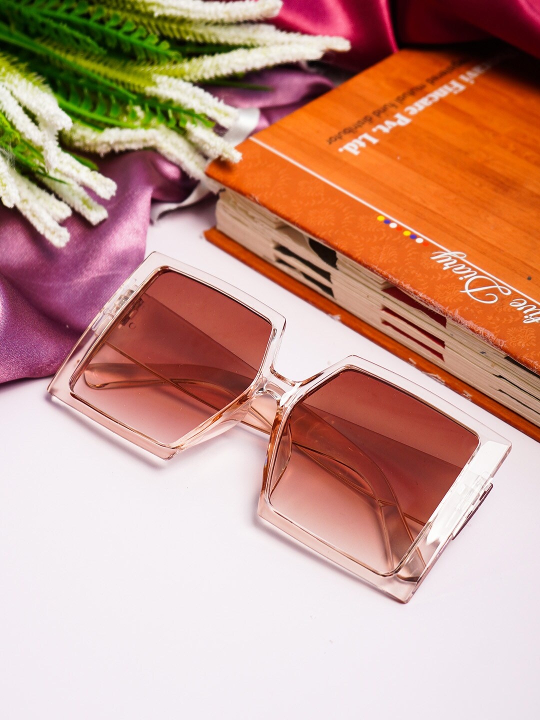 

Ferosh Unisex Brown Lens & Pink Oversized Sunglasses
