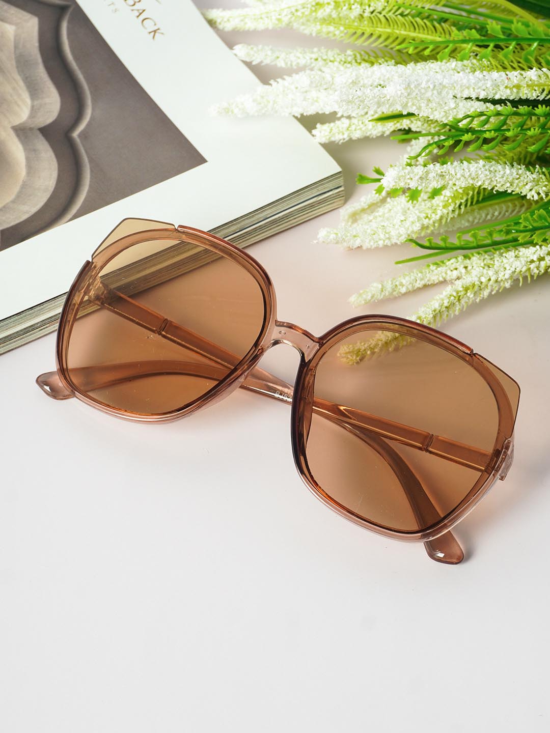 

Ferosh Unisex Brown Lens & Brown Oversized Sunglasses