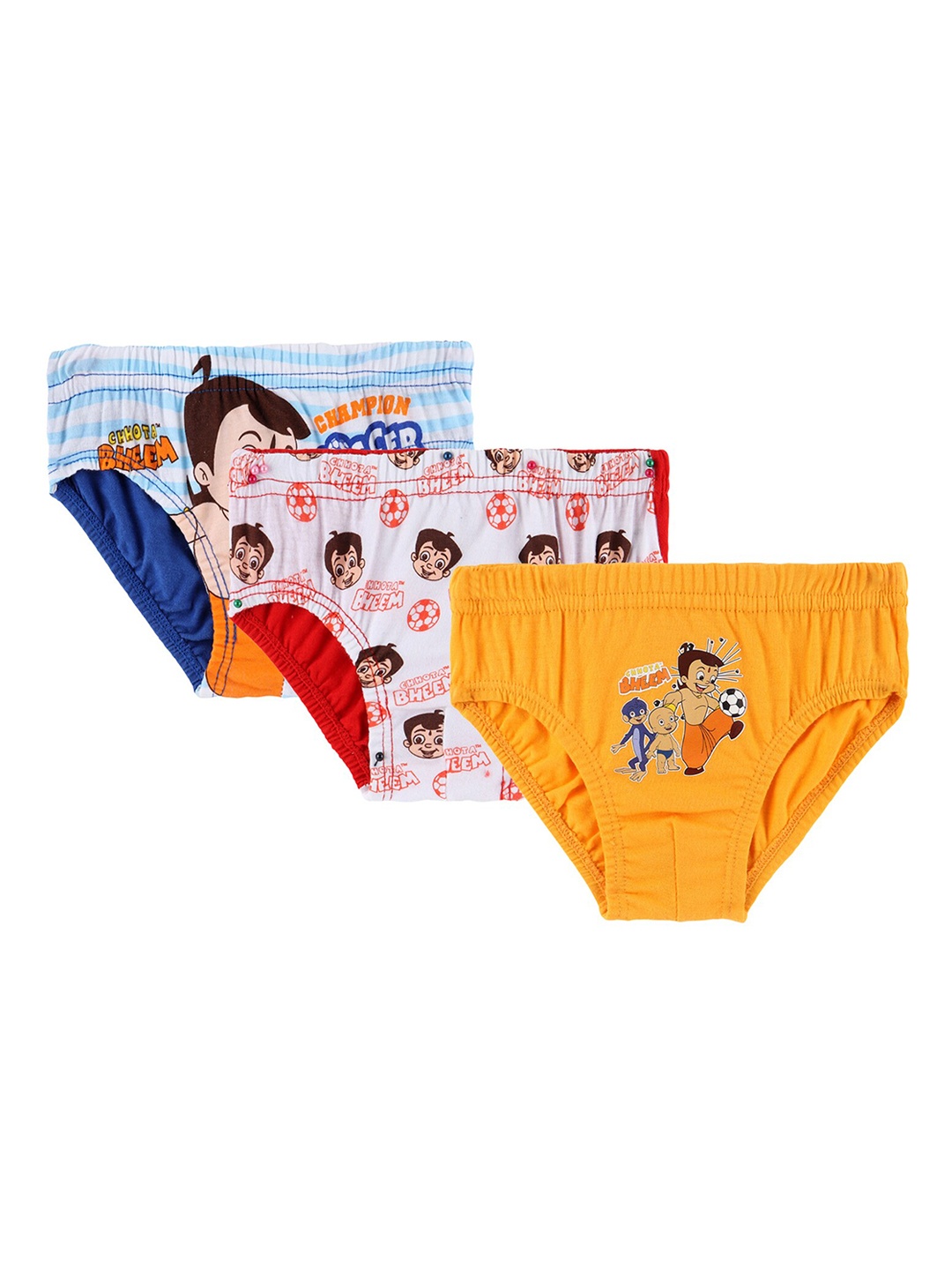 

Bodycare Kids Boys Pack of 3 Boys Chotta Bheem Printed Basic Briefs, Yellow