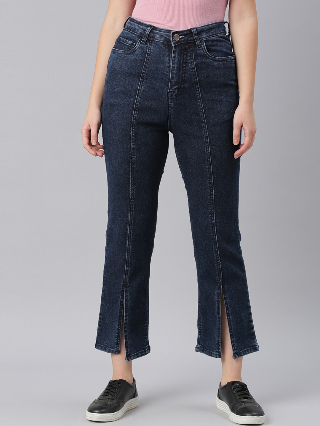 

ZHEIA Women Blue Jean Relaxed Fit High-Rise Stretchable Jeans