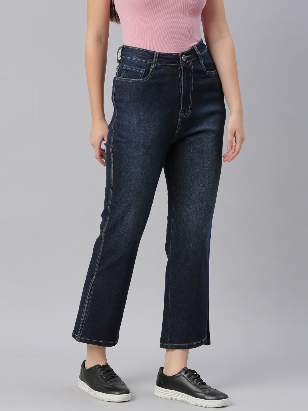 

ZHEIA Women Blue High-Rise Light Fade Stretchable Jeans