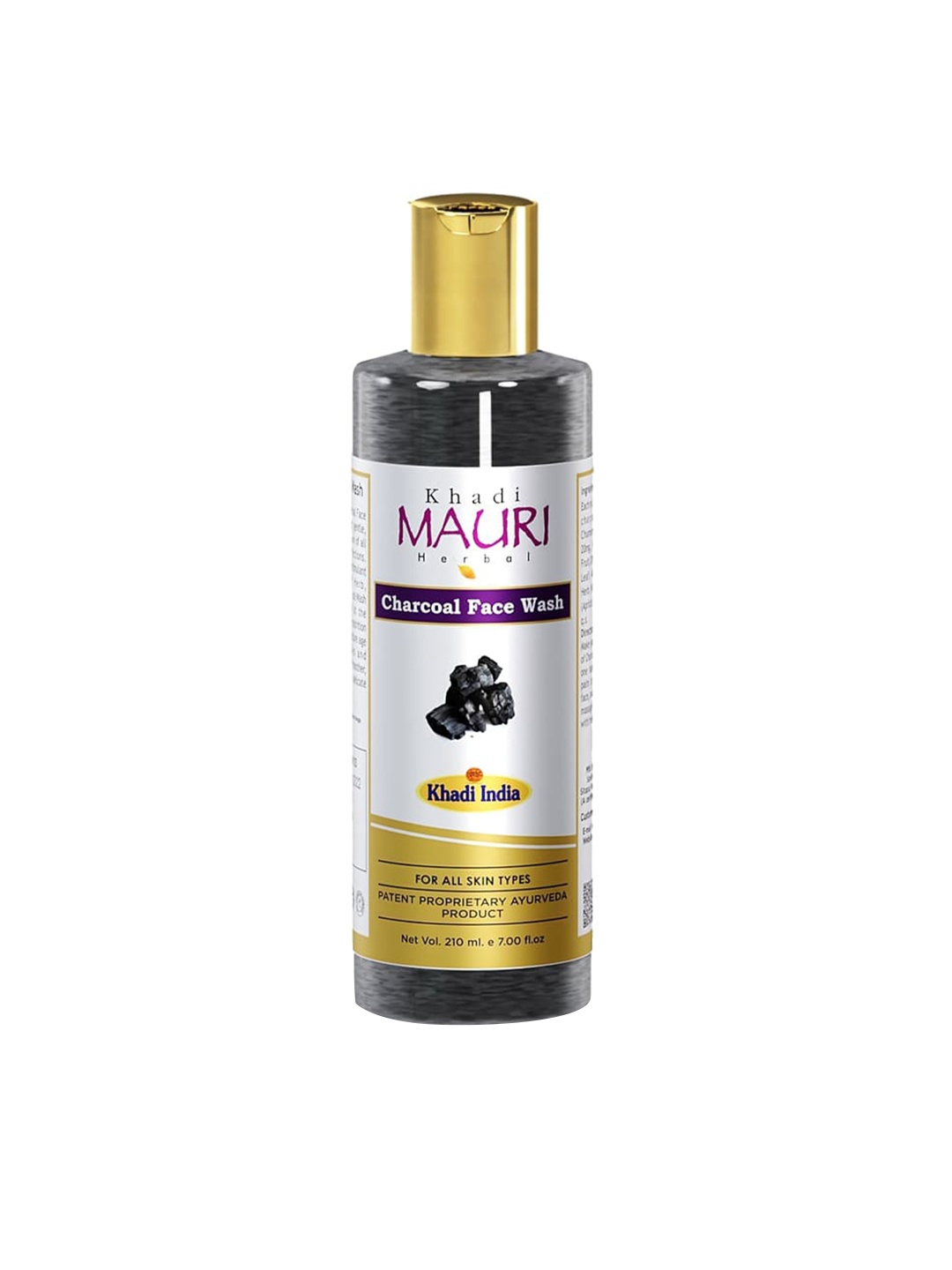 

Khadi Mauri Herbal Charcoal Face Wash for All Skin Types - 210ml, Grey