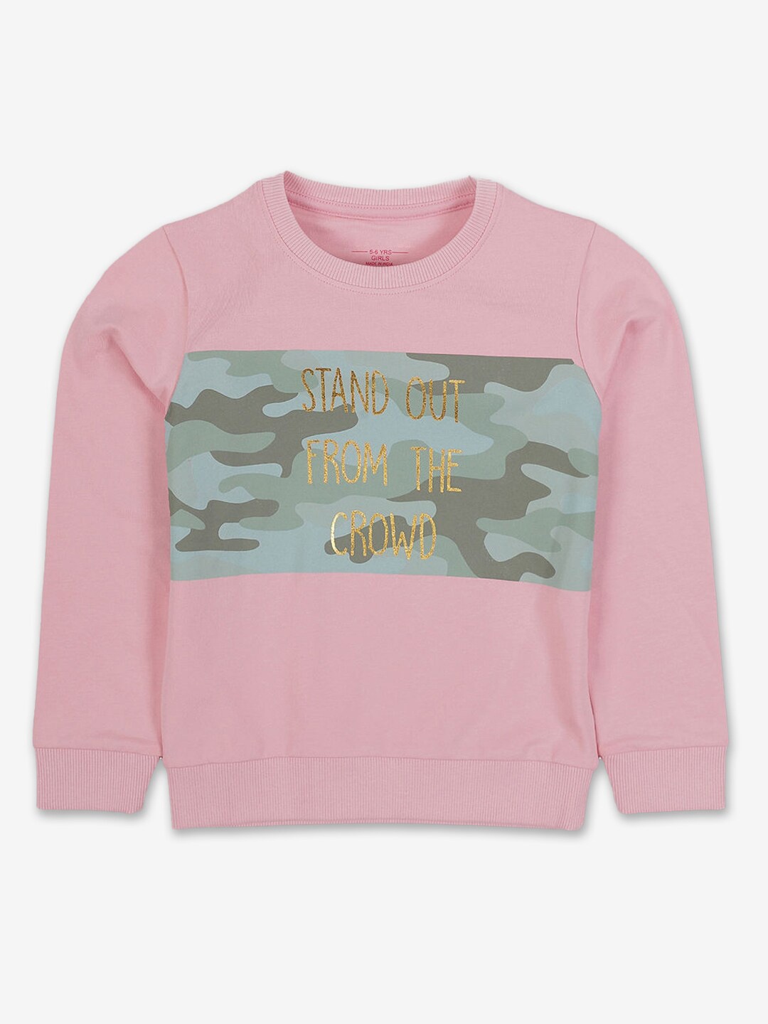 

Hopscotch Girls Pink Printed Sweatshirt