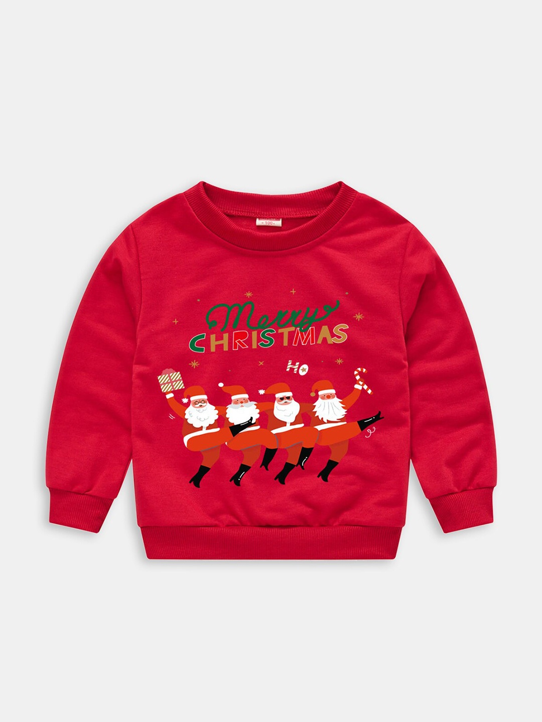 

Hopscotch Girls Red Printed Sweatshirt
