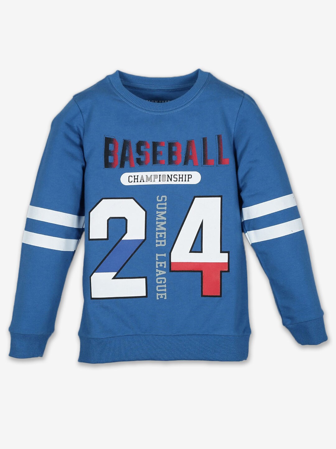 

Hopscotch Boys Blue Printed Sweatshirt