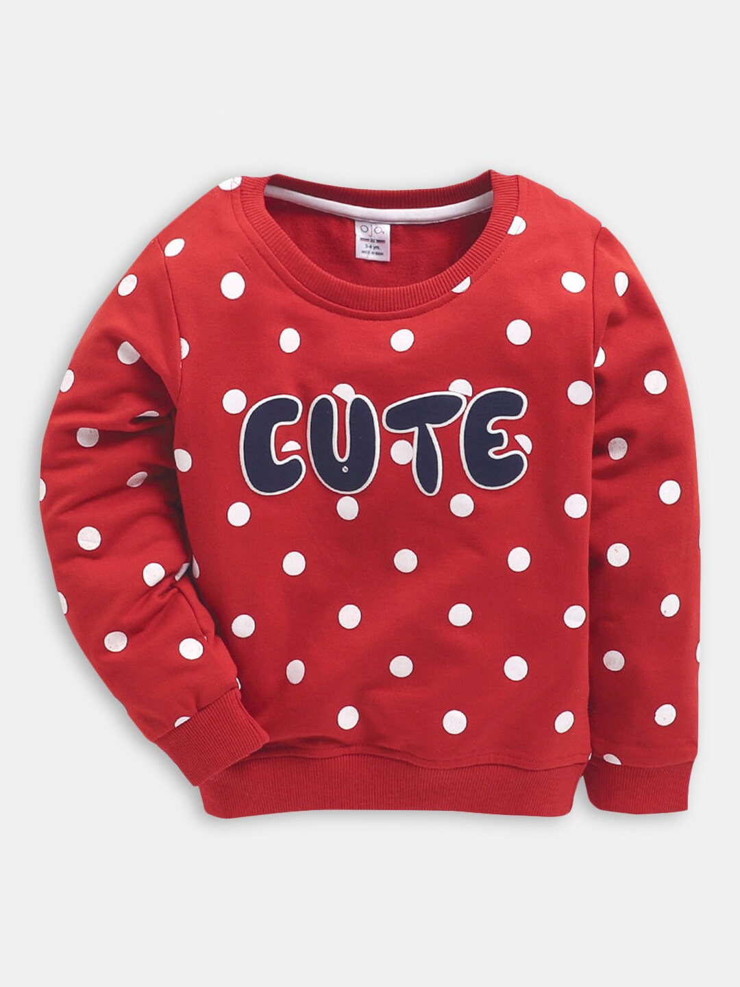 

Hopscotch Girls Red Printed Sweatshirt