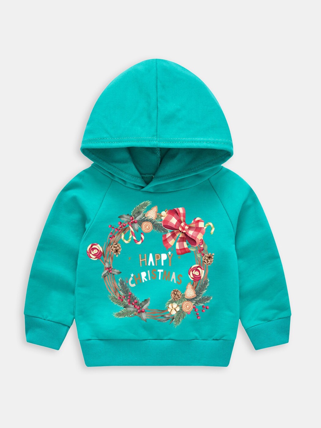 

Hopscotch Girls Green Hooded Sweatshirt