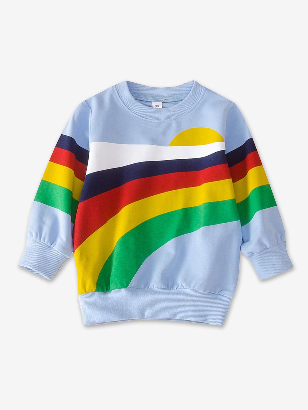

Hopscotch Boys Blue Printed Sweatshirt