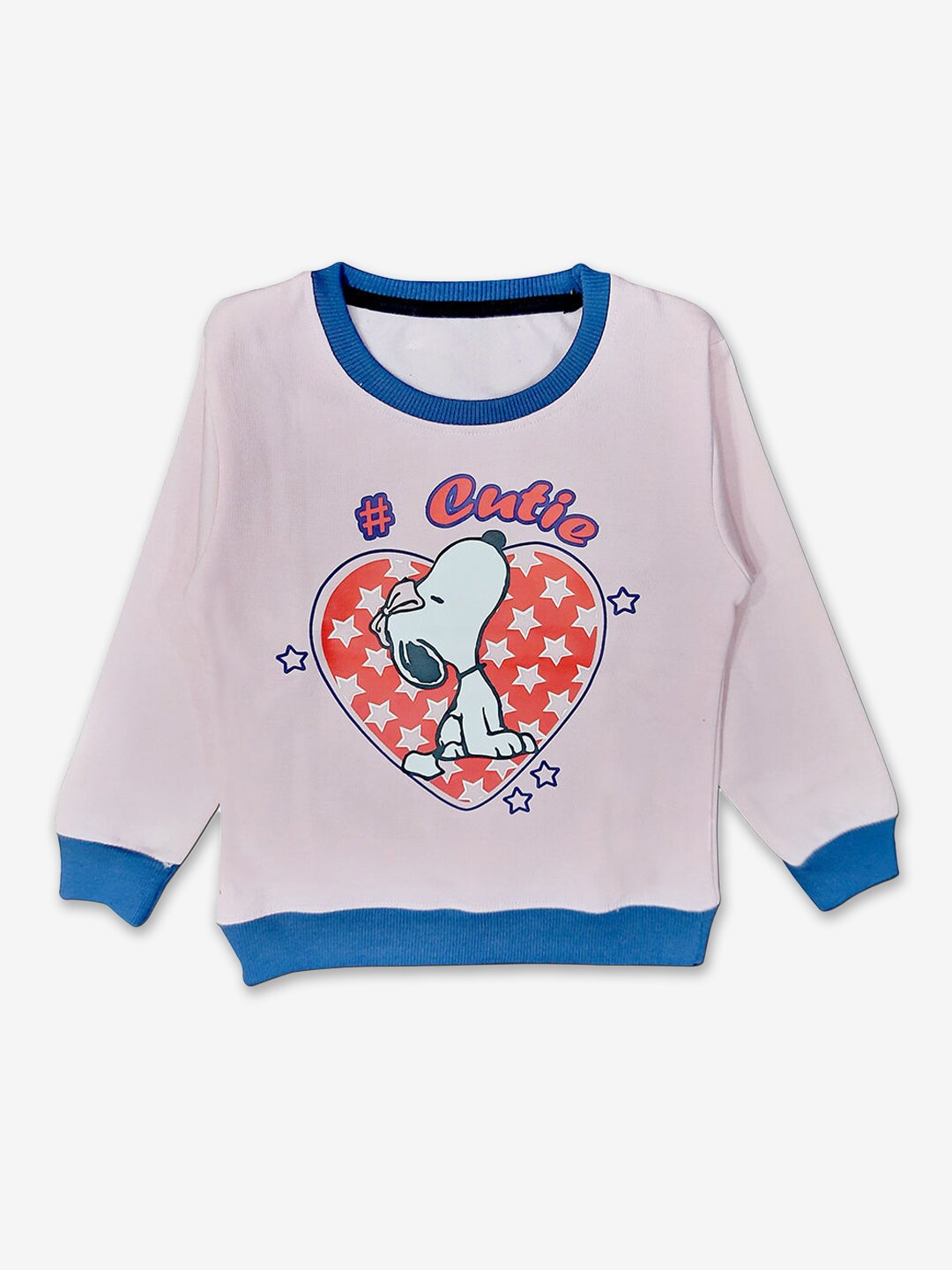 

Hopscotch Girls Pink Printed Sweatshirt