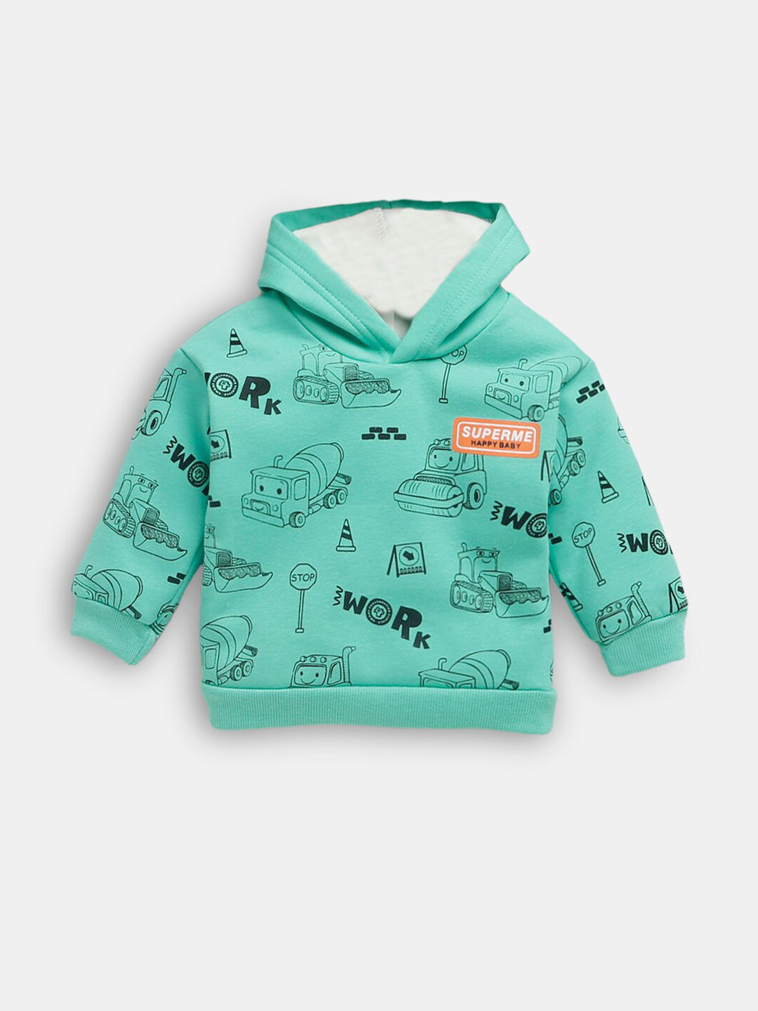 

Hopscotch Boys Green Printed Sweatshirt