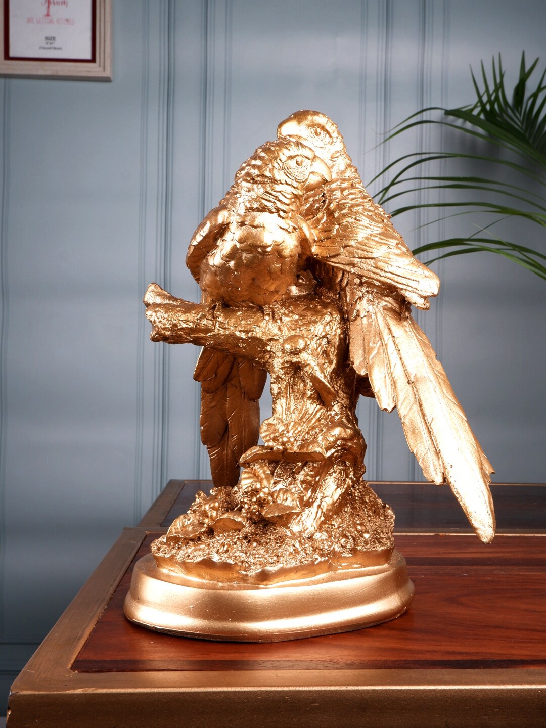 

THE WHITE INK DECOR Gold-Toned Parrot Figurine