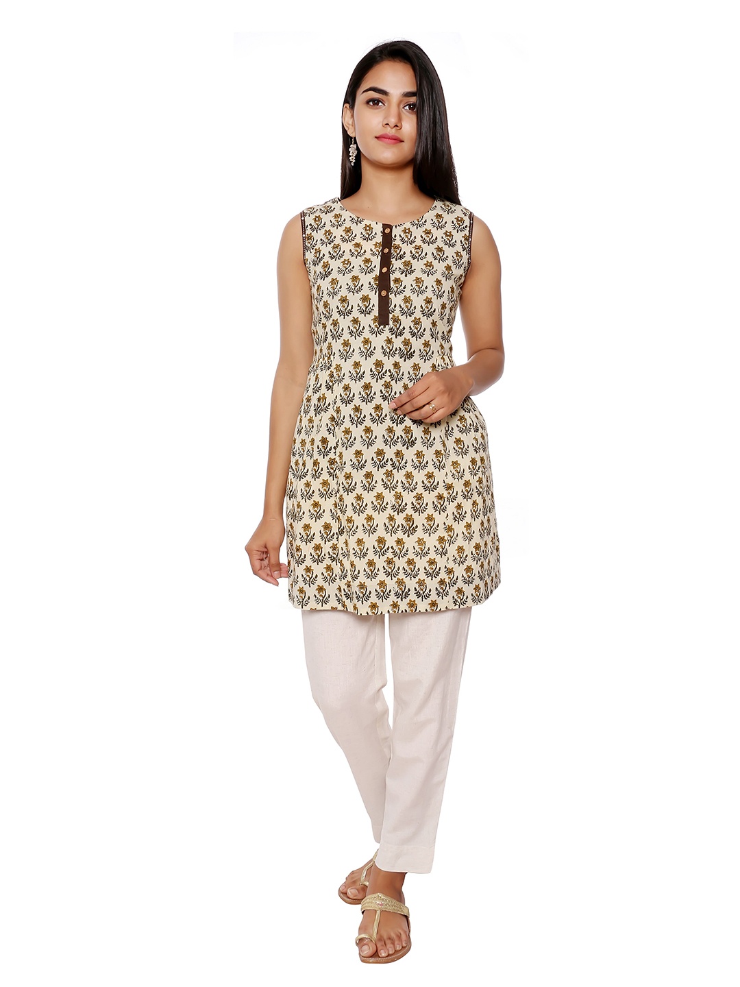 

SUTI Mustard Printed Tunic