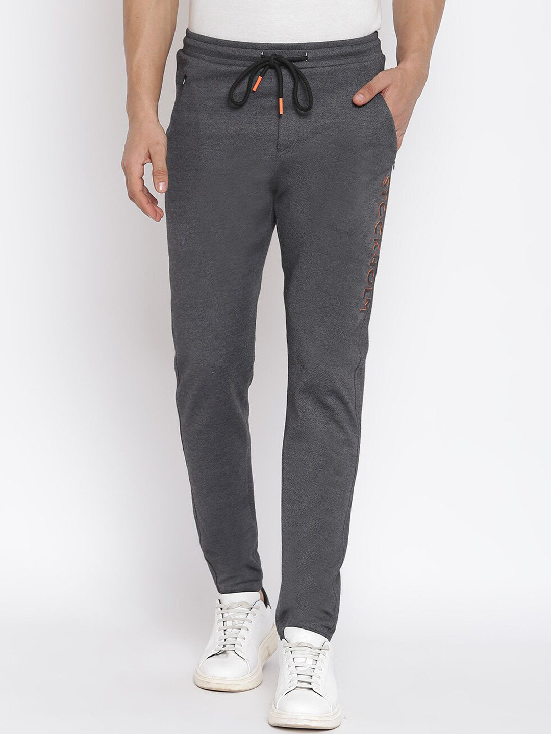 

MKH Men Grey Solid Cotton Regular Fit Track Pants