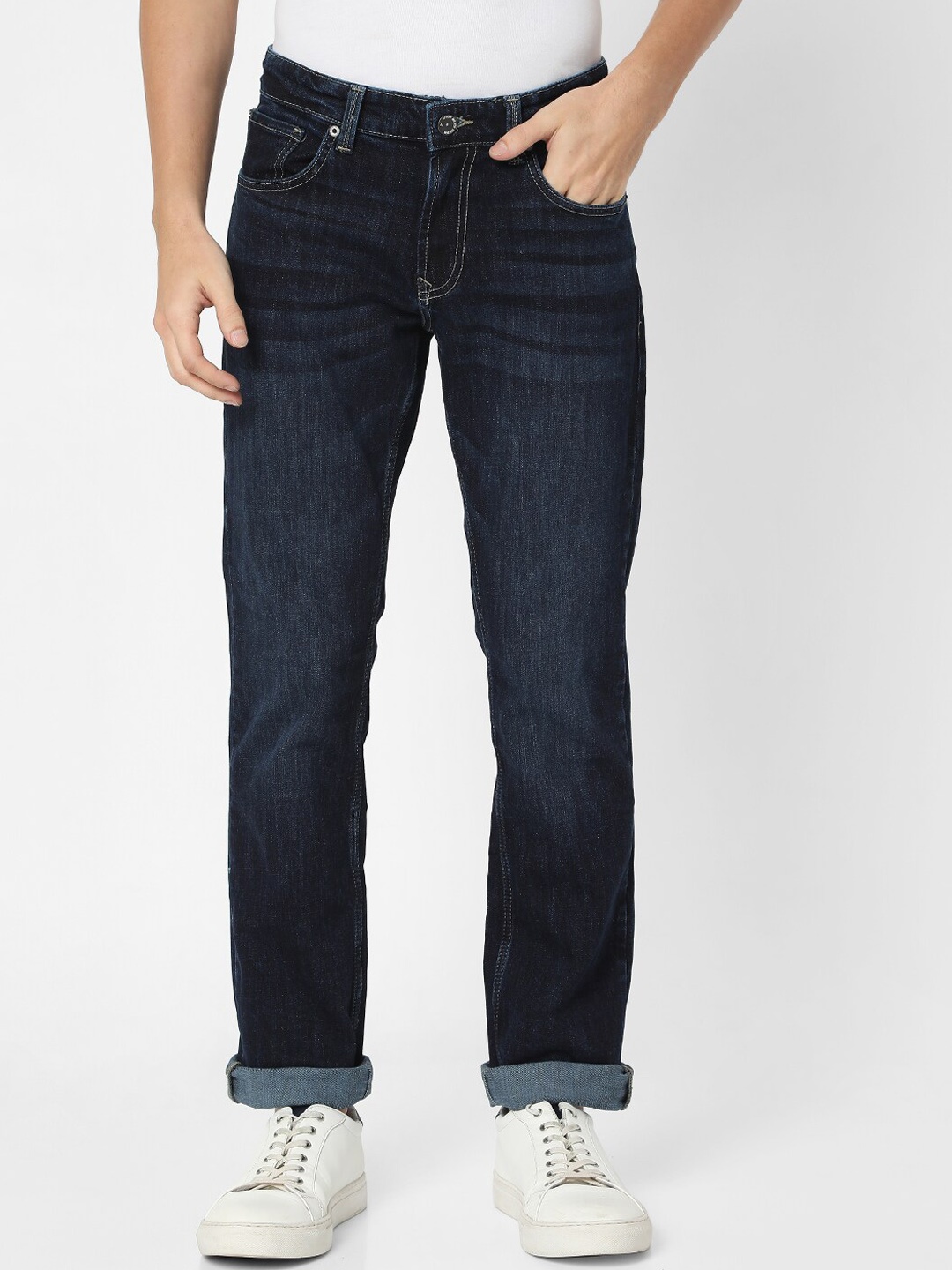 

SPYKAR Men Blue Relaxed Fit Light Fade Jeans