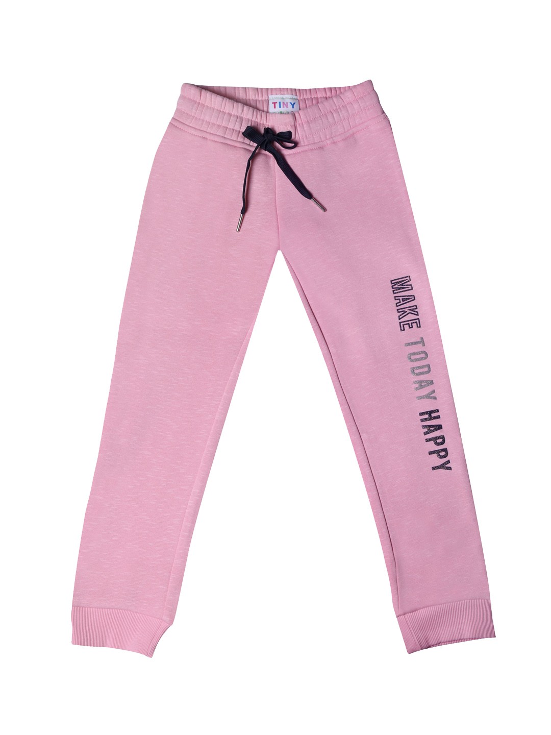 

Tiny Girl Girls Pink Solid Pure Cotton Joggers