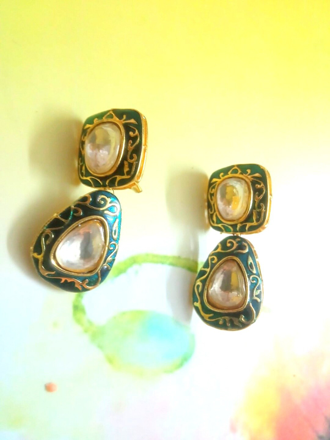 

Runjhun Blue Contemporary Drop Earrings