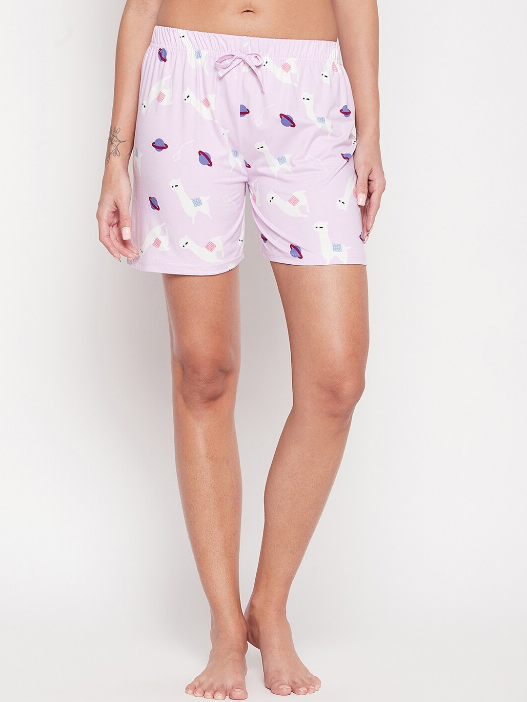 

Camey Women Purple Printed Shorts