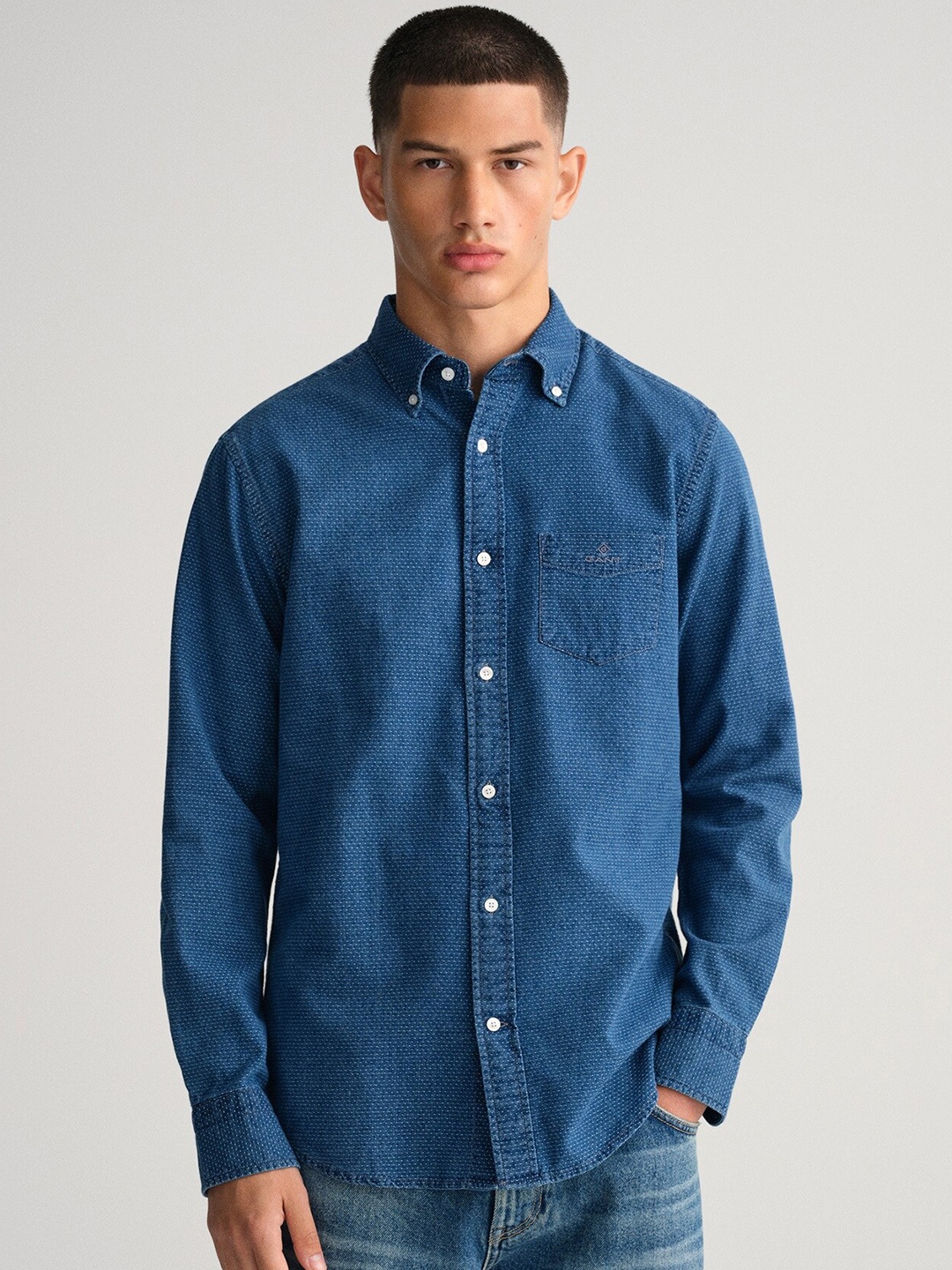 

GANT Men Blue Classic Casual Shirt