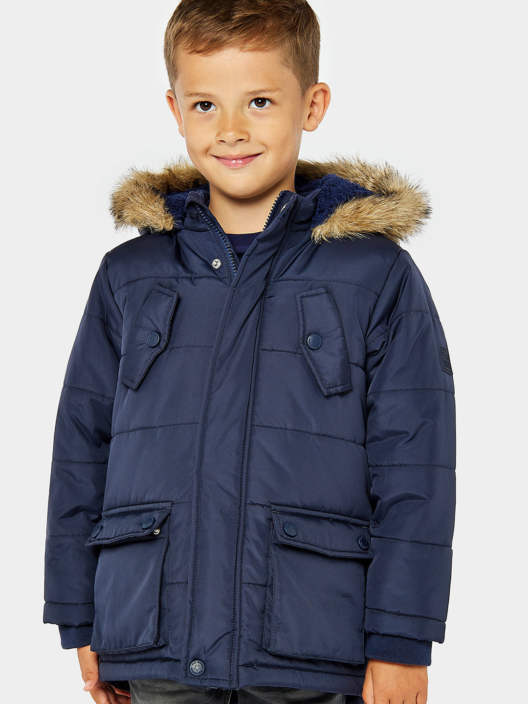 

mothercare Boys Padded Jacket, Navy blue
