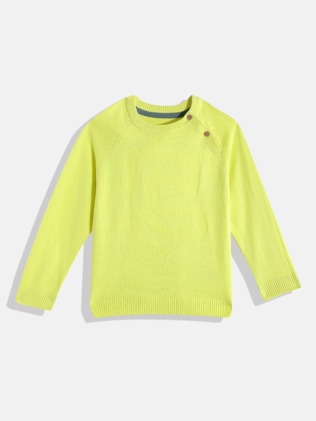 

mothercare Boys Snake Self-Design Pure Cotton Pullover, Yellow