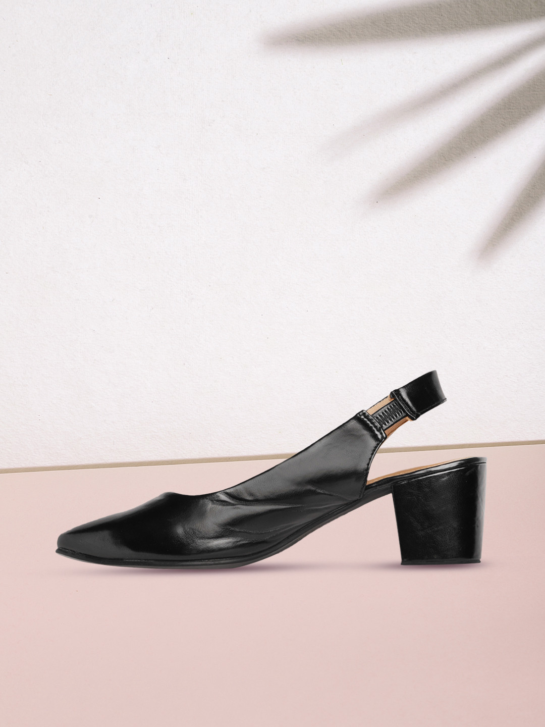 

Allen Solly Black Solid Block Mules