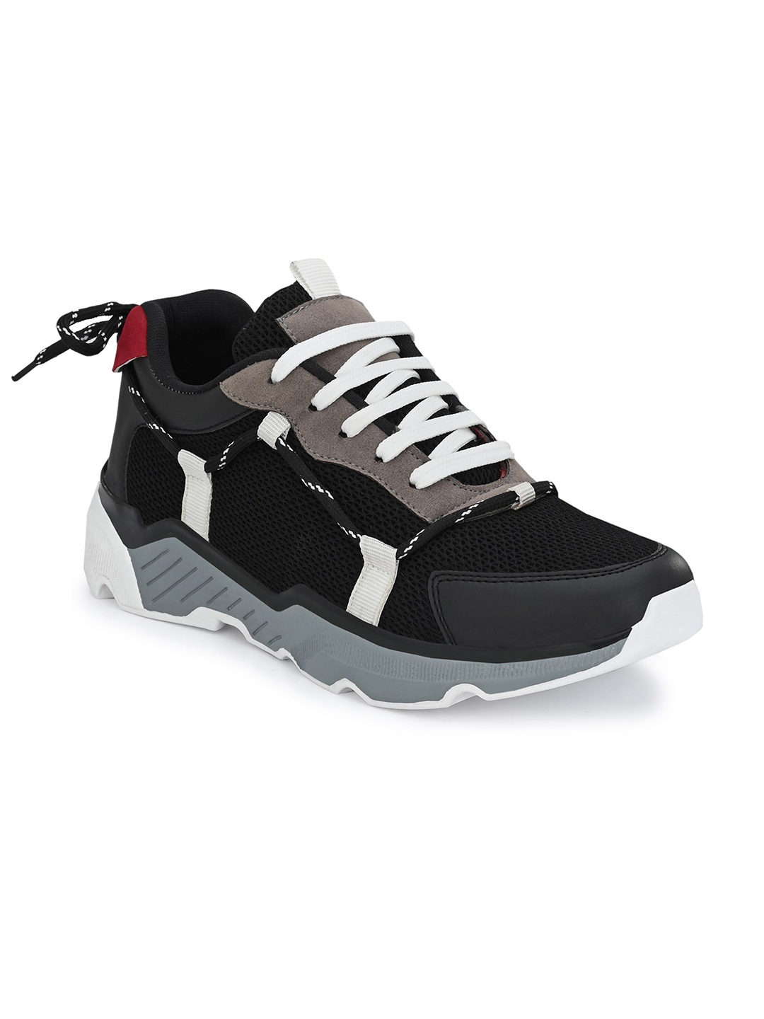 

mr wonker Men Black Woven Design Sneakers