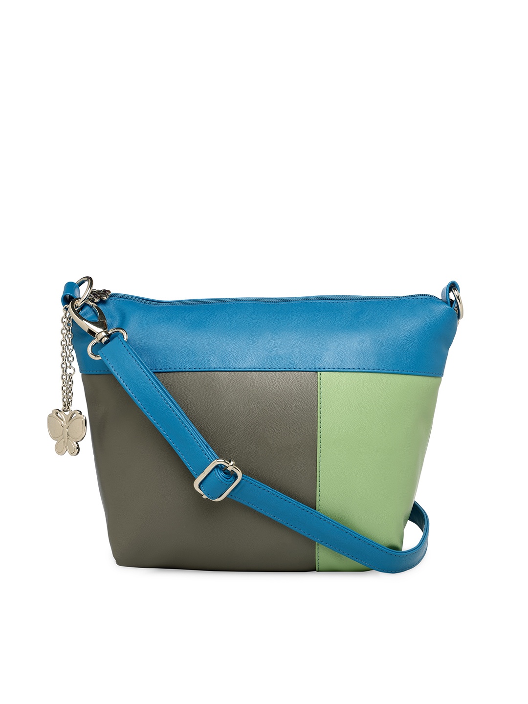 

Butterflies Blue & Grey Colourblocked Sling Bag
