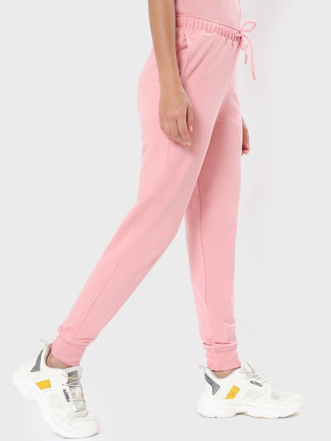 

Bewakoof Women Pink Solid Slim-Fit Joggers