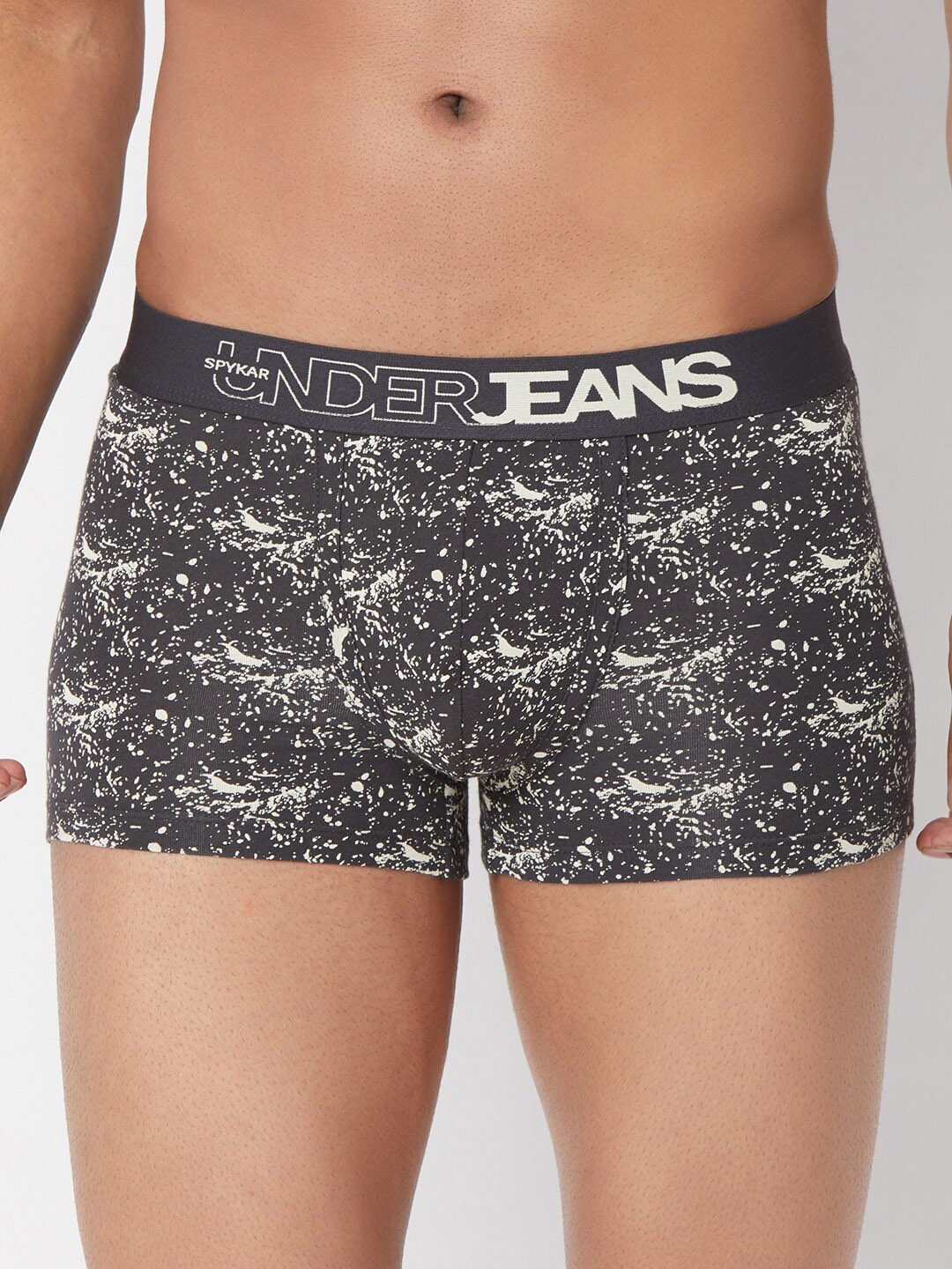

Underjeans by Spykar Men Cotton Blend Trunk, Grey