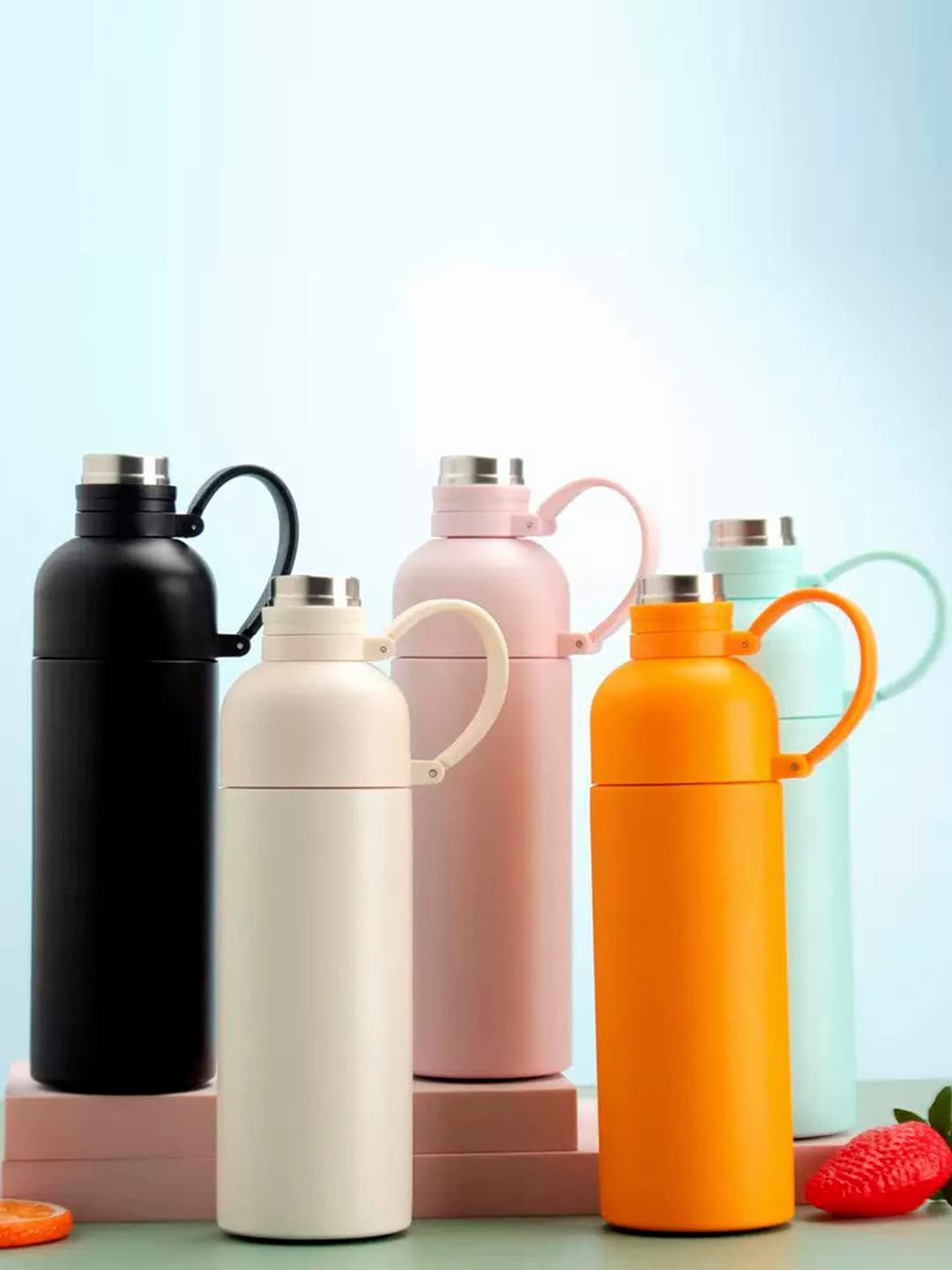 

HOUSE OF QUIRK Cream Vacuum Insulated Stainless Steel Water Bottle 500 ml