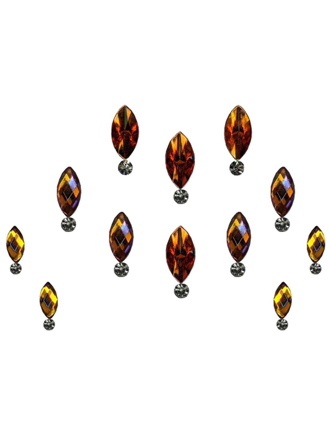 

Comet Busters 12 Pcs Orange & Yellow Reusable Stone-Studded Bindi