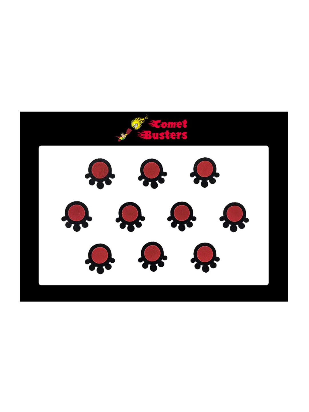 

Comet Busters 10 Pcs Maroon & Black Reusable Circular Shaped Bindi