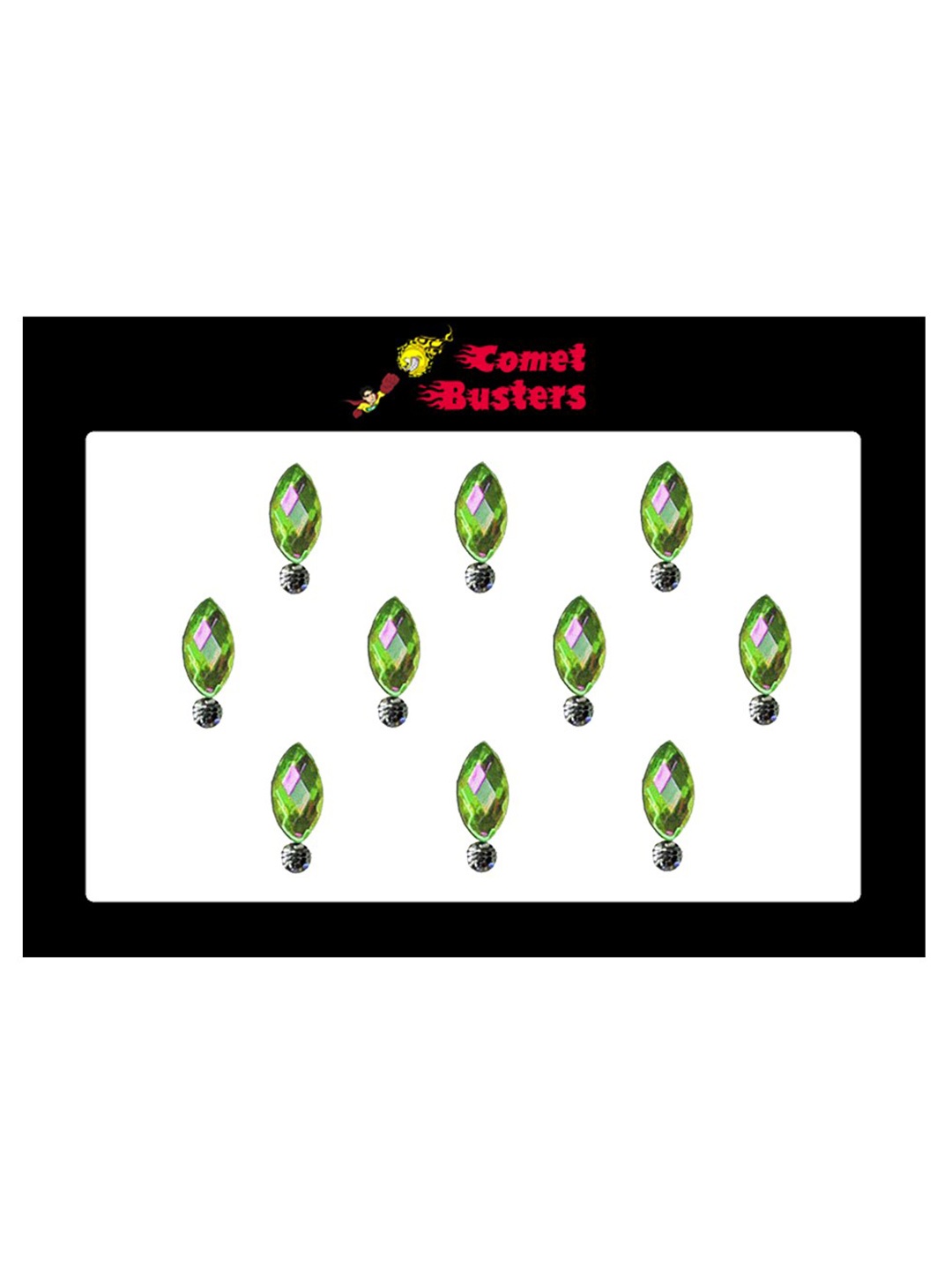 

Comet Busters 10 Pcs Green Reusable Stone-Studded Bindi