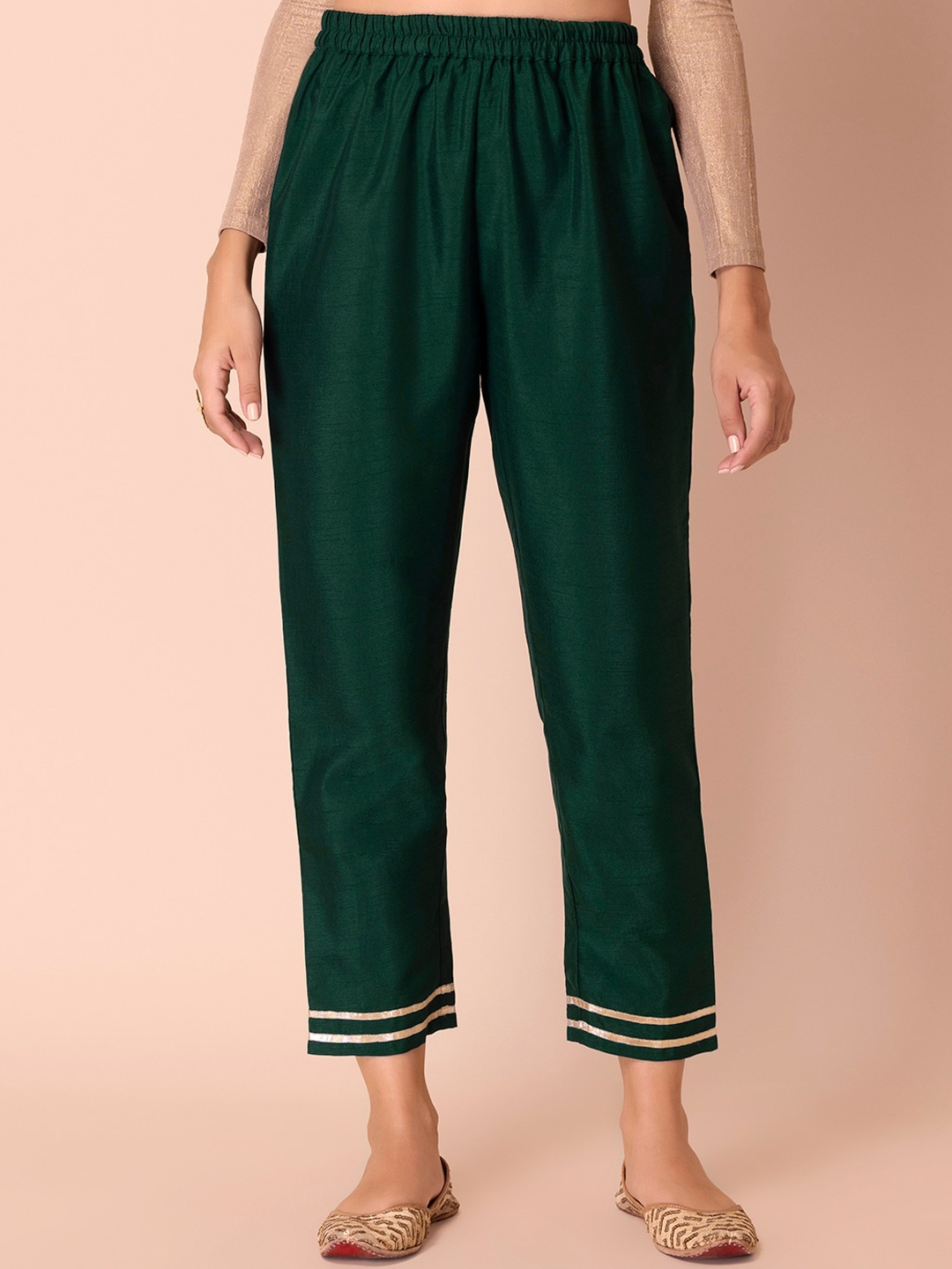 

Rang by Indya Women Green Trousers