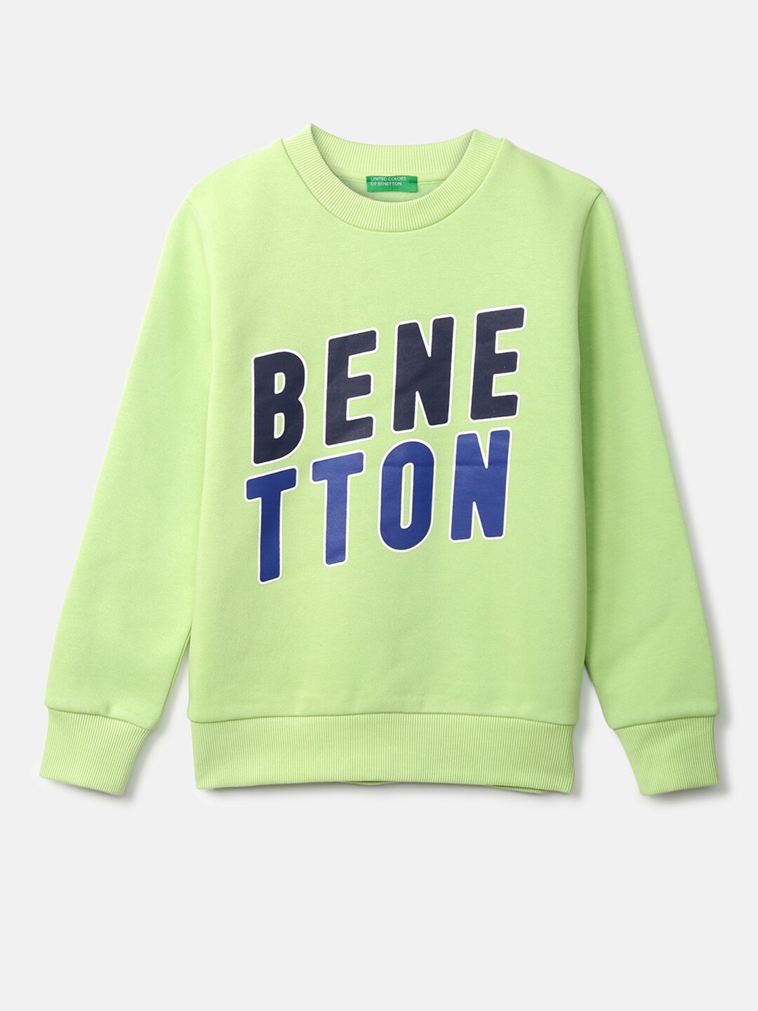 

United Colors of Benetton Boys Green Printed Sweatshirt