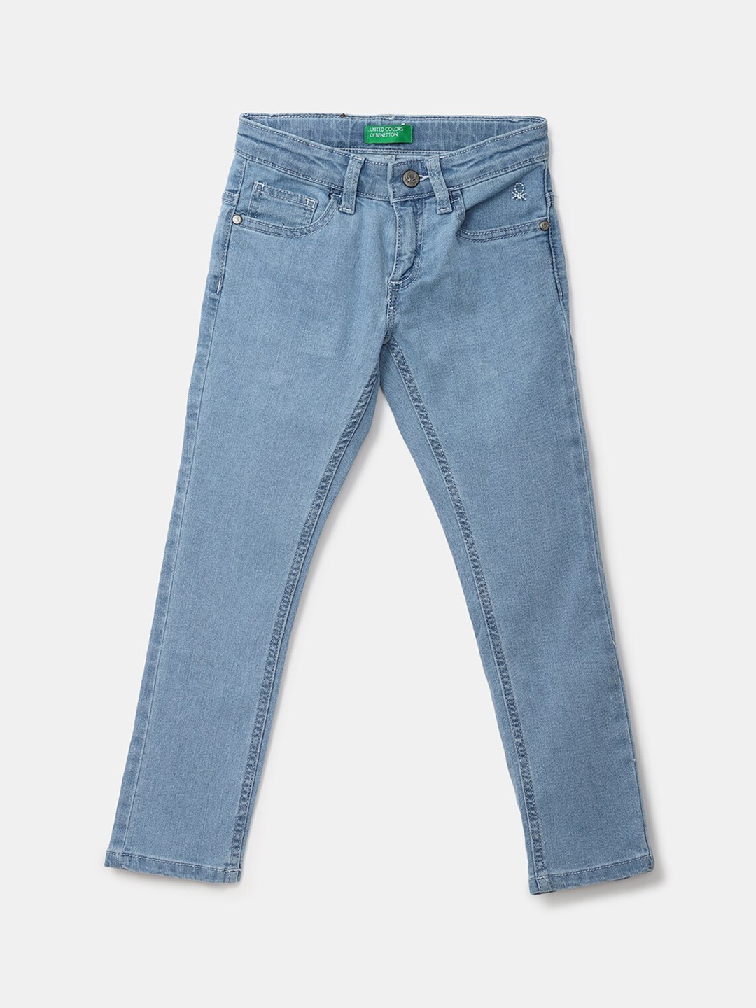 

United Colors of Benetton Boys Blue Slim Fit Clean Look Jeans