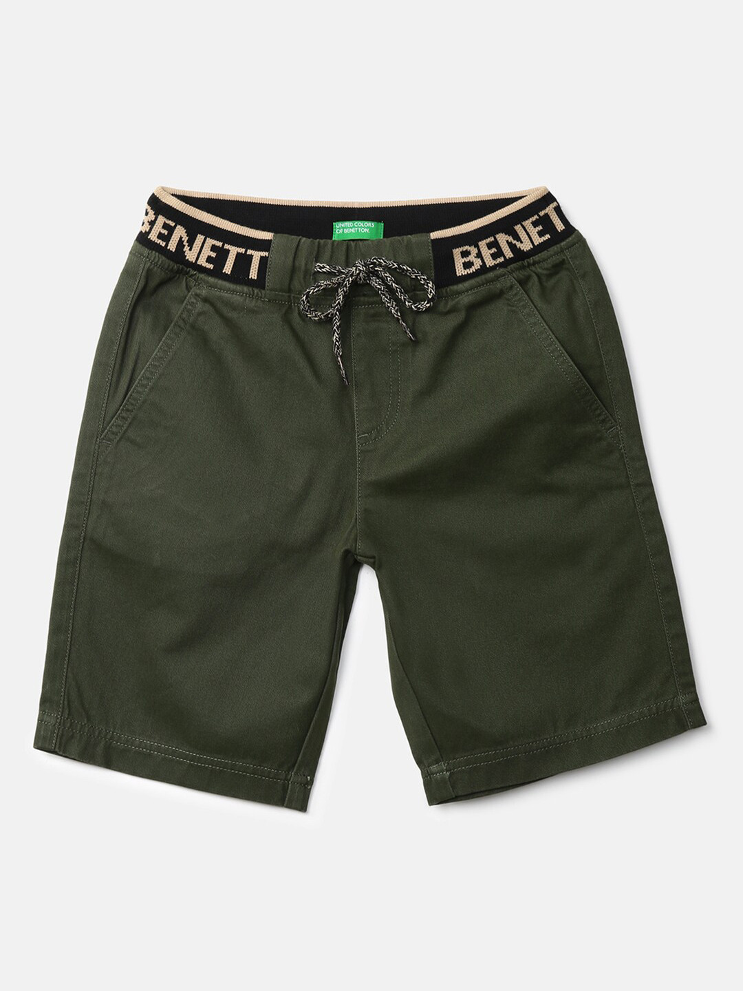 

United Colors of Benetton Boys Olive Green Shorts
