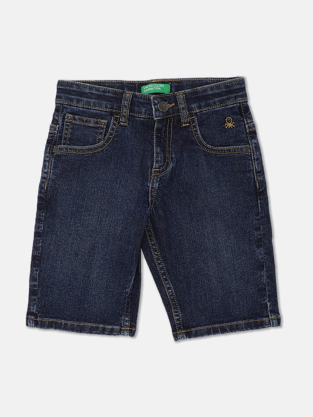 

United Colors of Benetton Boys Navy Blue Denim Shorts