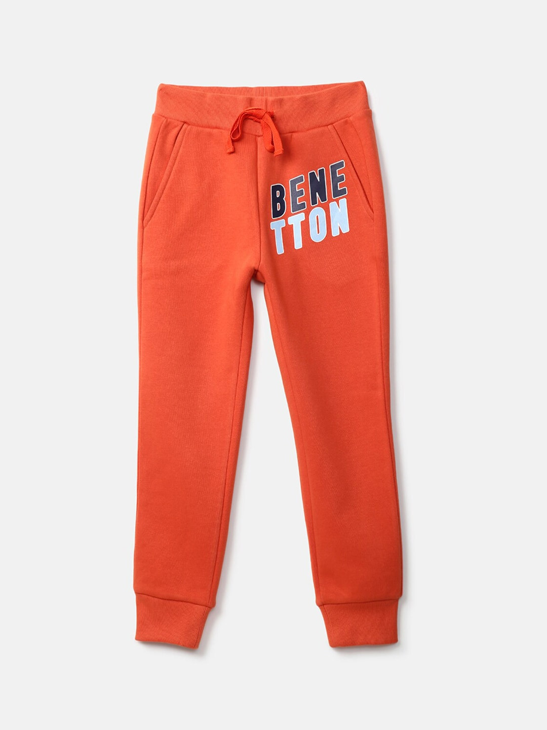 

United Colors of Benetton Boys Orange Solid Joggers