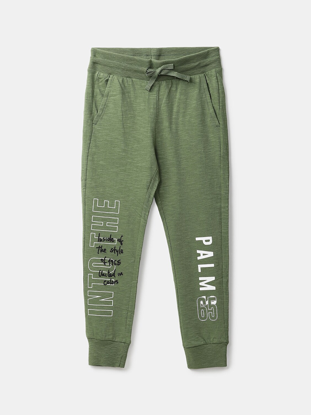 

United Colors of Benetton Boys Olive Printed Track Joggers