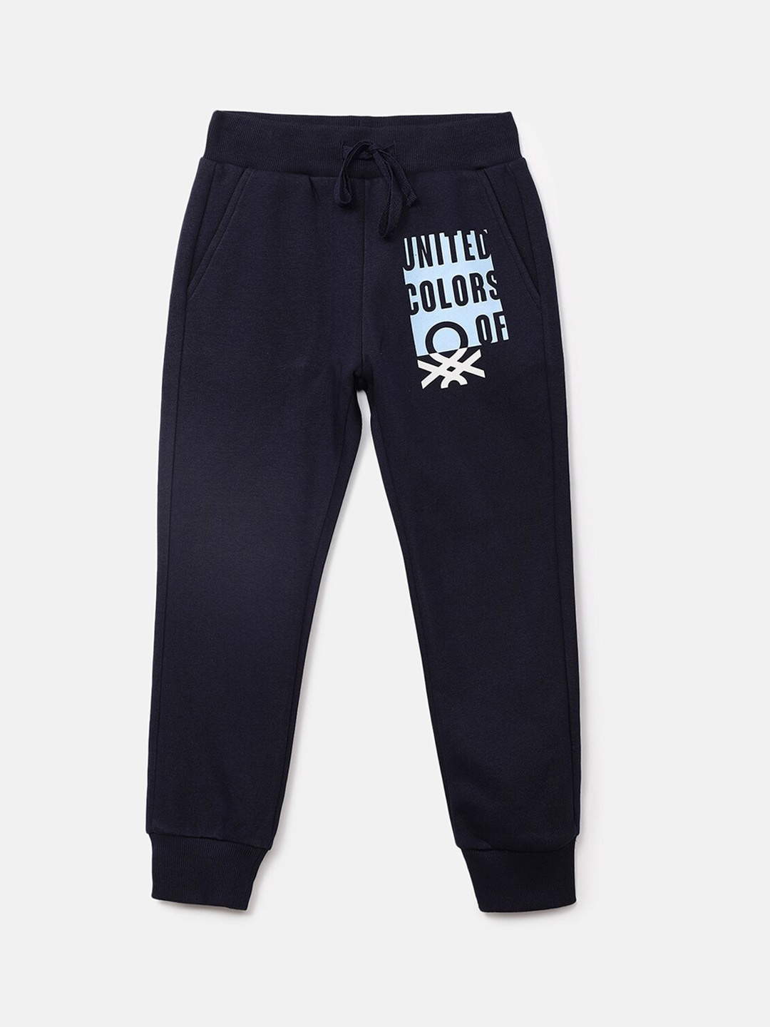 

United Colors of Benetton Boys Navy Blue Solid Joggers