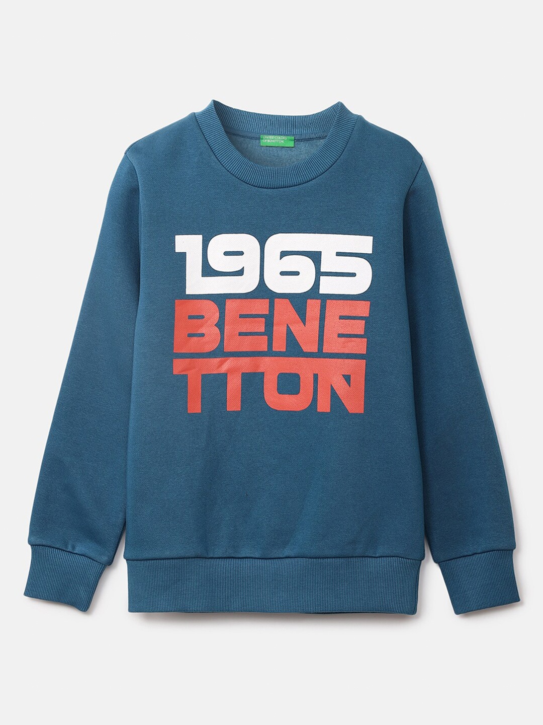 

United Colors of Benetton Boys Blue Printed Sweatshirt